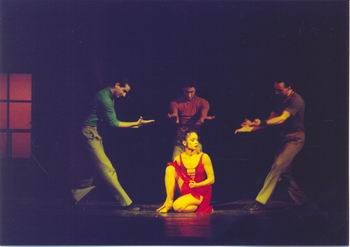 Балет «Чудесный мандарин». Dolores Castillo, Levente Bajári, Bence Apáti, Andrea Merlo. Photo: Béla Mezey