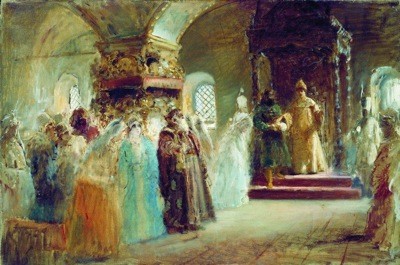 К. Е. Маковский. "Выбор невесты царём Алексеем Михайловичем", 1887