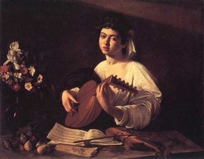 Караваджо «Лютнист». 
1595-1596 Эрмитаж, С.-Петербург, Россия.