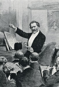 Джузеппе Верди дирижирует премьерой «Аиды» в Париже, 1880 год