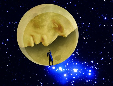 Опера Гайдна «Лунный мир». Автор постера — Monika Lagenstein