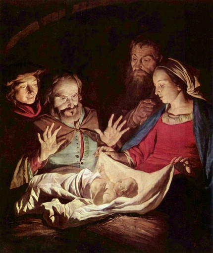 «Рождение Христа». Gerard van Honthorst (1590 — 1656)