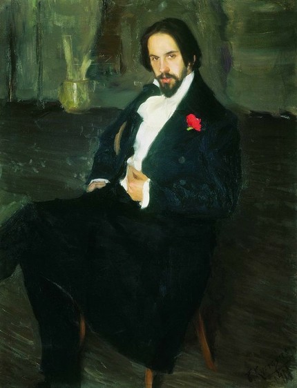 Фрагмент портрета Ивана Билибина работы Бориса Кустодиева, 1901