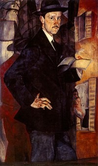 Б.Григорьев. Портрет М.Добужинского. 1915 г.