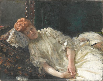 На смертном одре. Портрет работы Ильи Репина (1890)