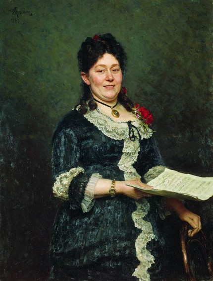И. Е. Репин. Портрет певицы А. Н. Молас, 1883. Государственный Русский музей