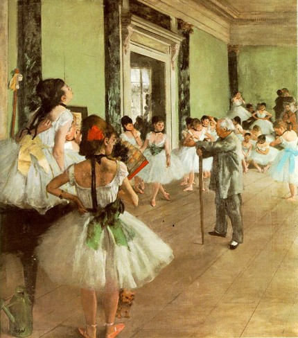 Ж.-Д. Перро на картине Э. Дега «Танцевальный класс» (1875)