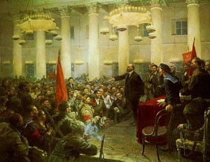В. Серов. Выступление В.И.Ленина на II съезде Советов