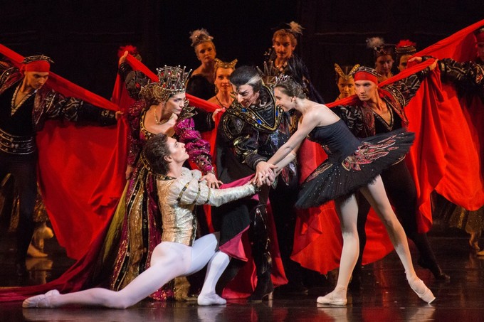 И лебедь плывет