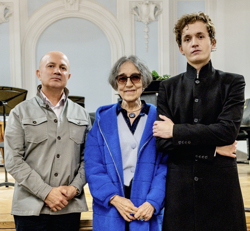 Юрий Абдоков, Ольга Рахальская (вдова М. Вайнберга) и Иван Никифорчин