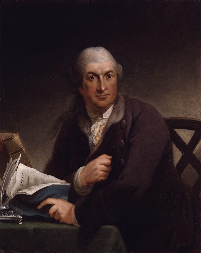Портрет Дэвида Гаррика. Художник — Robert Edge Pine (ок. 1775 г.)