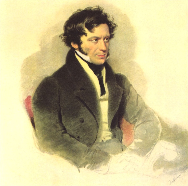 Франц Грильпарцер. Портрет работы М. Даффингера, 1827