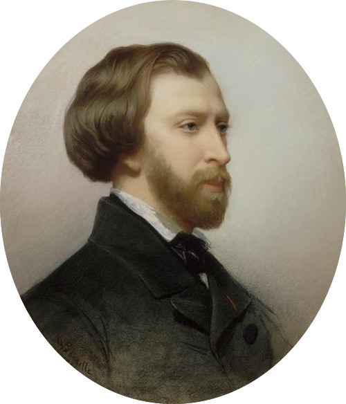 Шарль Ландель. Портрет Альфреда де Мюссе, 1854 г.