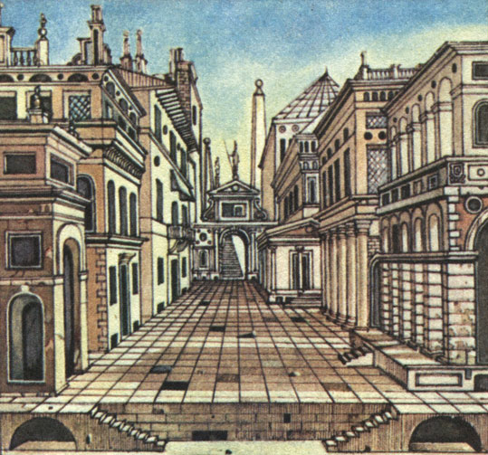 Театральная декорация. Итальянский театр середины XVI века