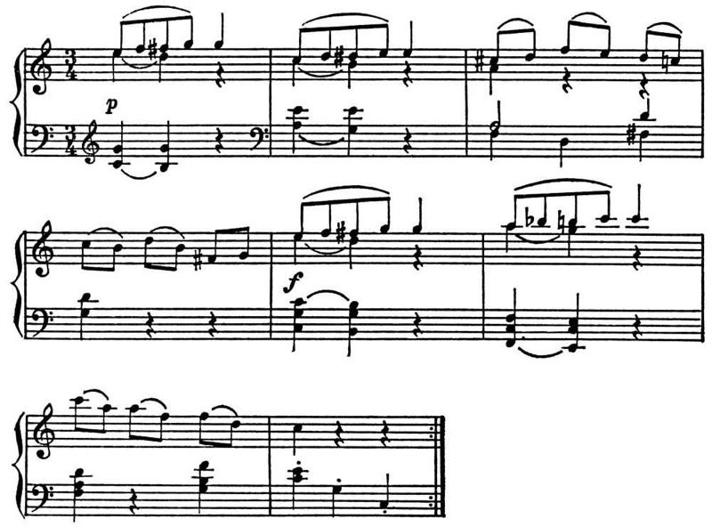 В. А. Моцарт. Немецкий танец, K.-V. 600.