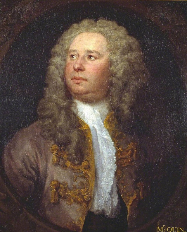 Портрет Джеймса Куина. Автор — Уильям Хогарт, 1739 г.