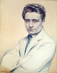 Портрет Туллио Серафина работы художника Антонио Аргнани