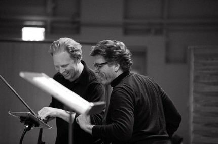 Томас Хэмпсон и Дэниэл Хоуп во время записи альбома «Notturno», фотография c/o Hampsong Foundation