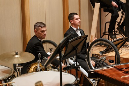 Велосипеды как участники выступления Омского академического оркестра