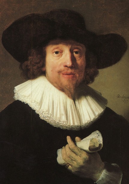 Рембрандт. Портрет музыканта (Генрих Шютц?), 1633