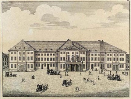 Здание театра на гравюре 1782 года
