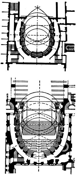 Итальянский приём построения плана зрительного зала