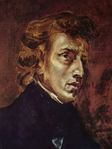 Портрет Шопена работы Эжена Делакруа, 1838