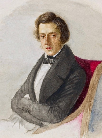 Портрет Фридерика Шопена в 25 лет. Мария Водзинская, 1835