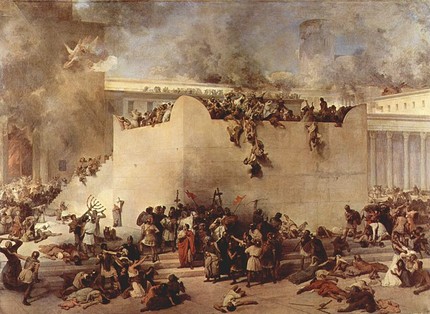 Франческо Хайес. Разрушение Иерусалимского храма (1867) 