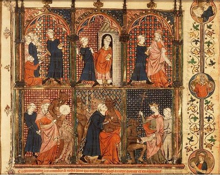 Миракль о Теофиле. Рукопись XIV века