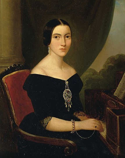 Портрет Джузеппины Стреппони (1845) из музея театра «Ла Скала»