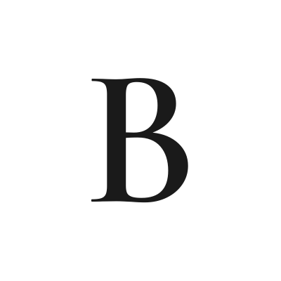 Иконка B чёрная прозрачная