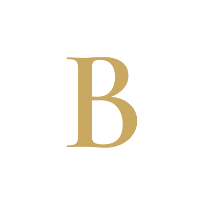 Иконка B золотая прозрачная